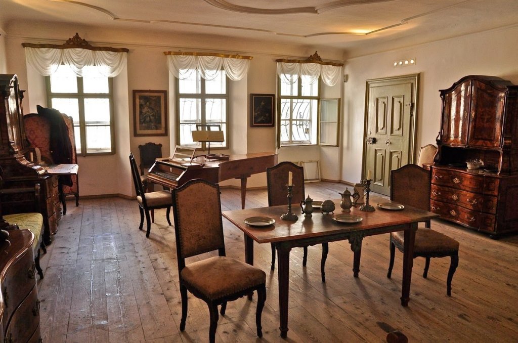 Interior da Casa de Mozart em Viena na Áustria Interior da Casa de Mozart em Viena na Áustria
