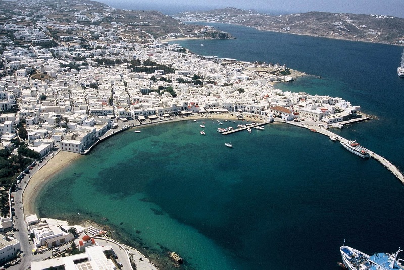 Ilha de Mykonos vista de cima Ilha de Mykonos vista de cima