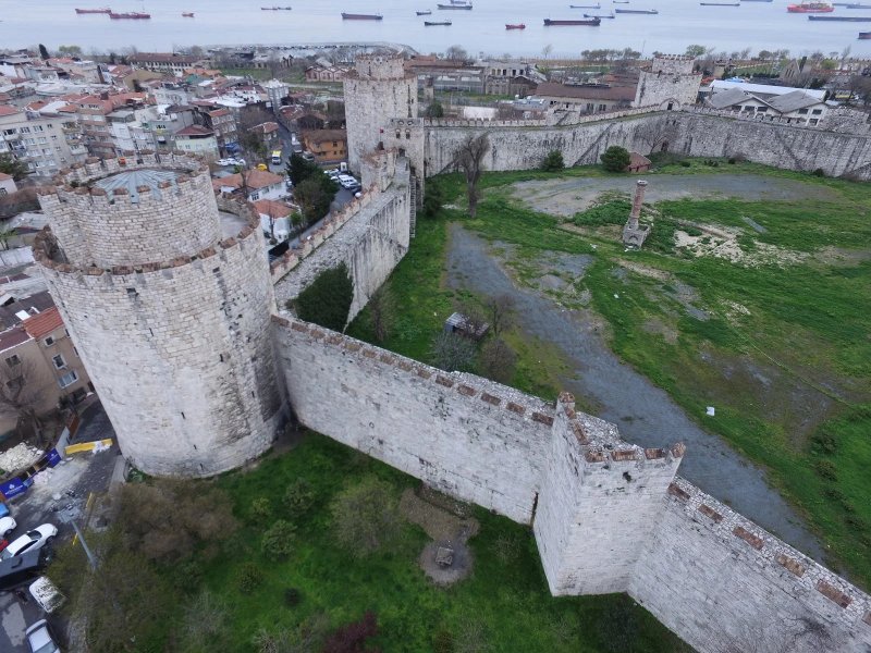 Muralhas de Constantinopla em Istambul vistas de cima Muralhas de Constantinopla em Istambul vistas de cima