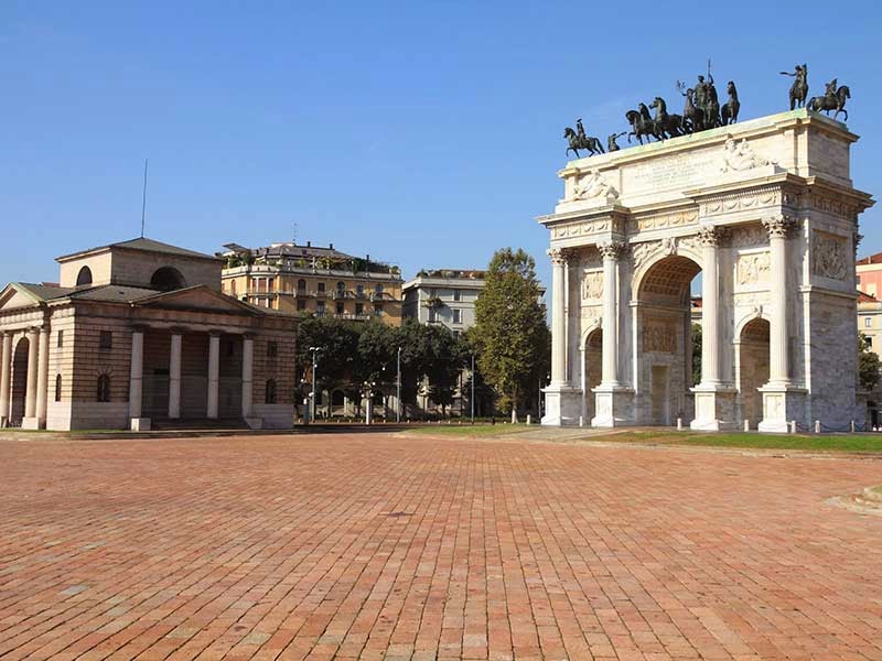 Arco della Pace em Milão na Itália Arco della Pace em Milão na Itália