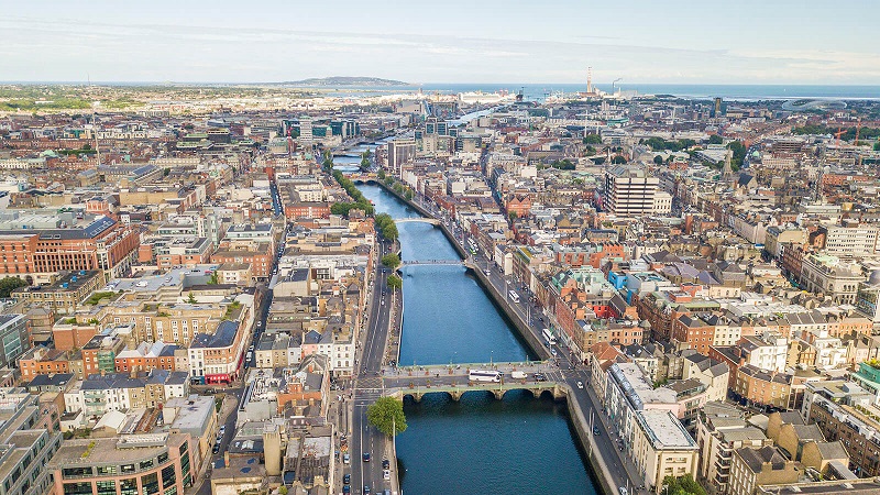 Vista da cidade de Dublin Vista da cidade de Dublin