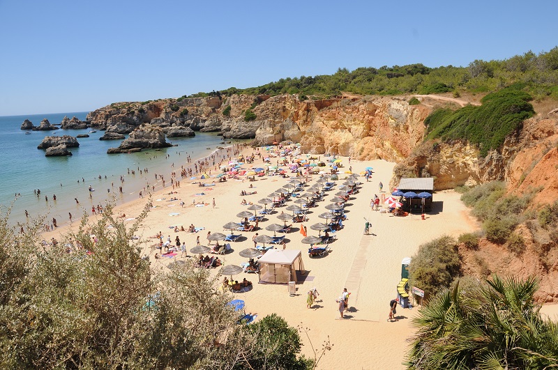 Praia de Portimão em Portugal Praia de Portimão em Portugal