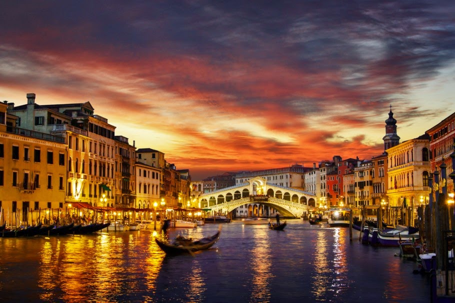 Canal Grande em Veneza na Itália Canal Grande em Veneza na Itália