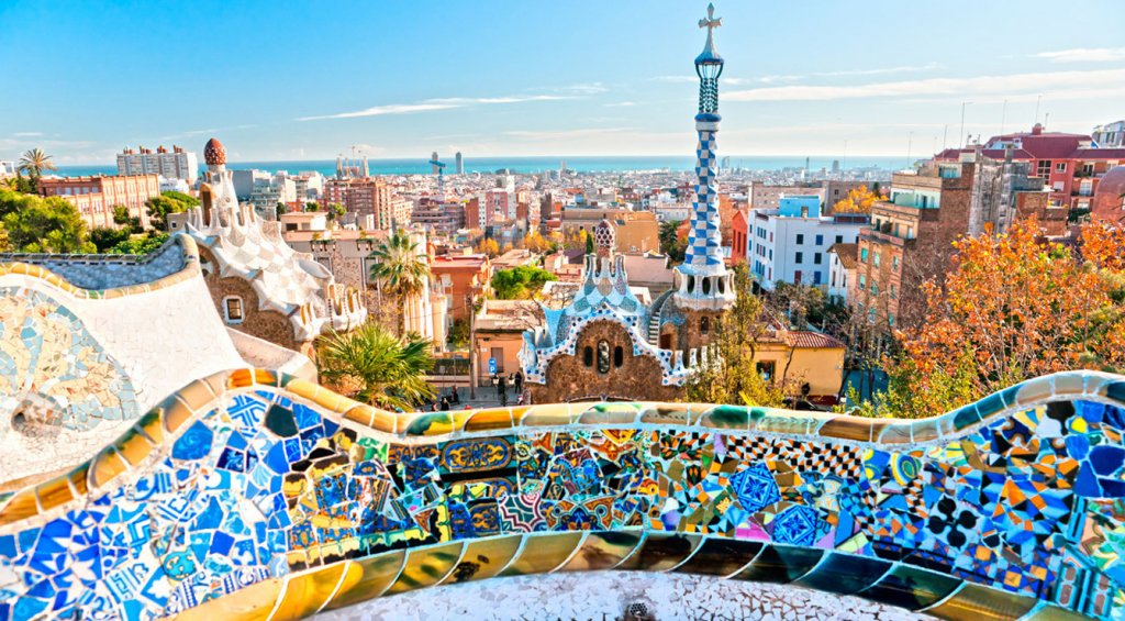Parque Guell em Barcelona Parque Guell em Barcelona