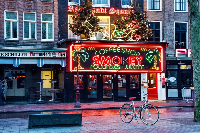 Coffeeshop em Amsterdã Coffeeshop em Amsterdã