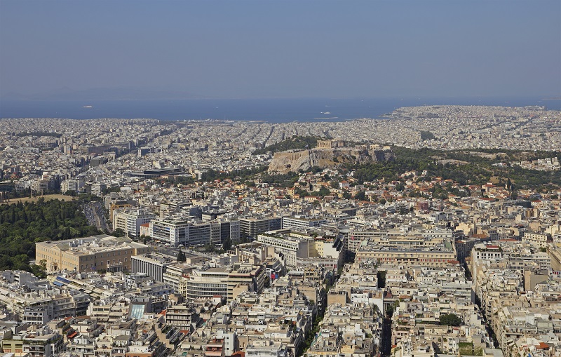 Vista panorâmica da cidade de Atenas na Grécia Vista panorâmica da cidade de Atenas na Grécia