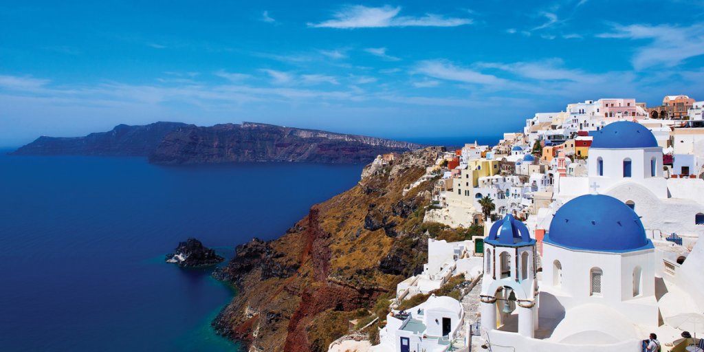 Cidade de Santorini na Grécia Cidade de Santorini na Grécia