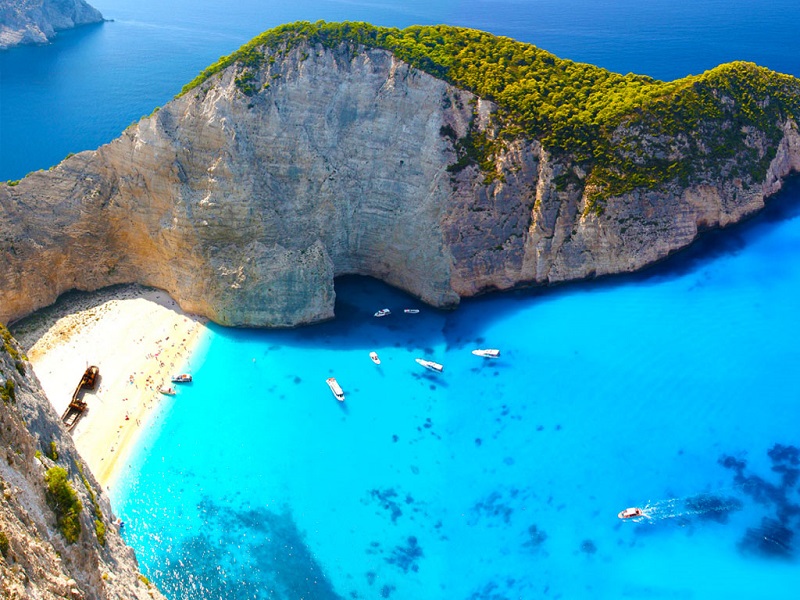 Praia de Navagio em Zaquintos Praia de Navagio em Zaquintos