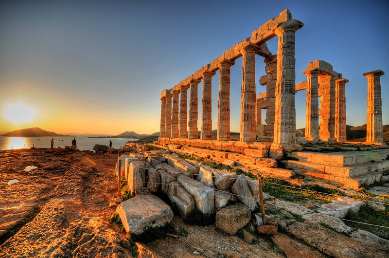 Praia Cabo Sounion em Atenas Praia Cabo Sounion em Atenas