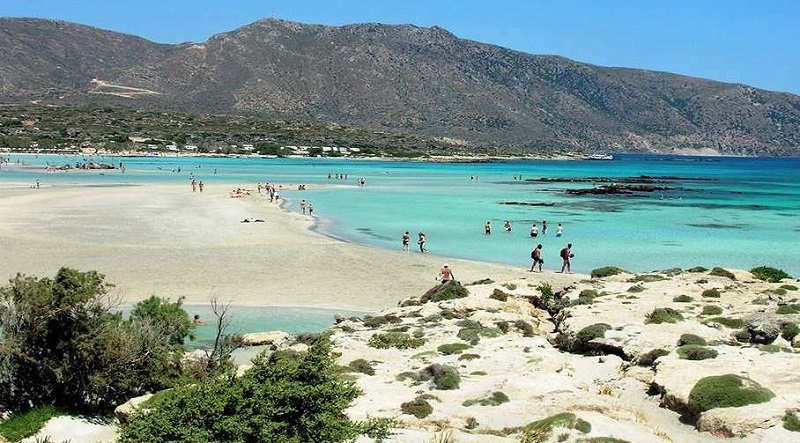 Praia Elafonisi na ilha de Creta Praia Elafonisi na ilha de Creta