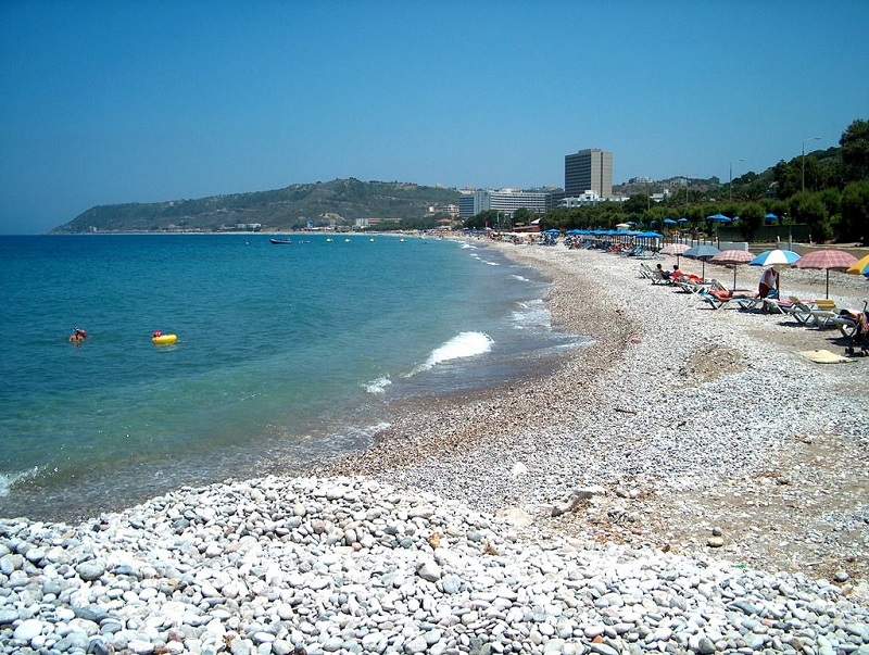 Praia Ixia na ilha de Rodes Praia Ixia na ilha de Rodes