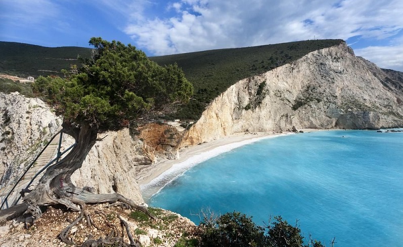 Praia de Porto Katsiki na Grécia Praia de Porto Katsiki na Grécia