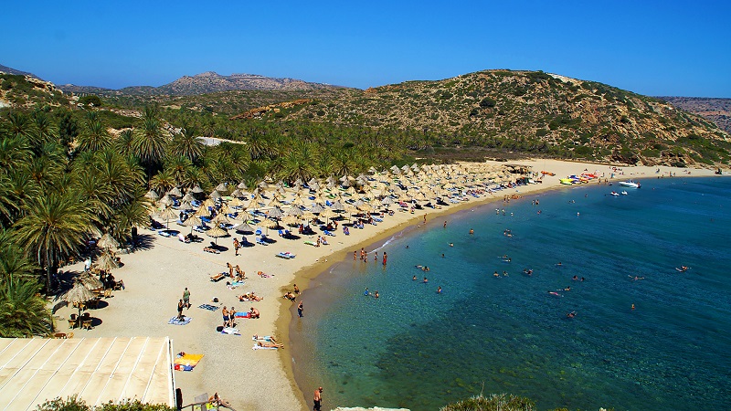 Praia Vai na ilha de Creta Praia Vai na ilha de Creta