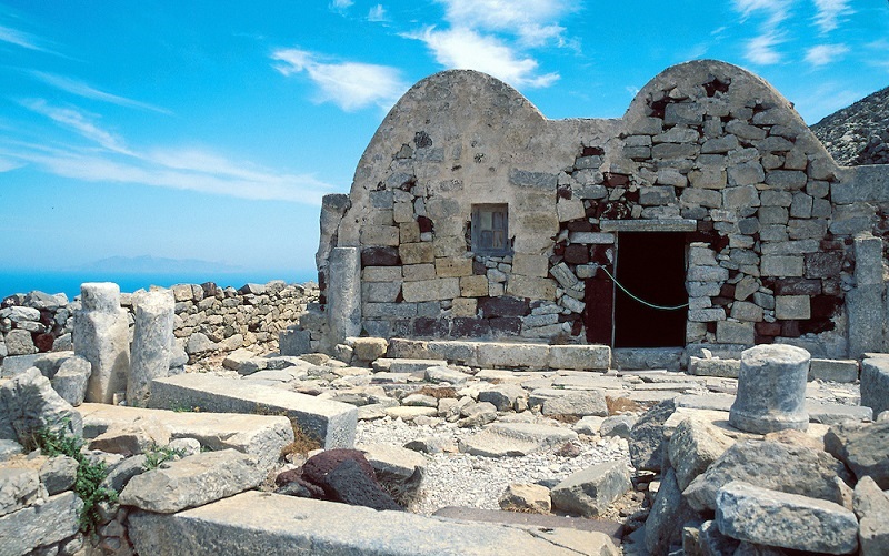 Antiga Thira em Santorini Antiga Thira em Santorini