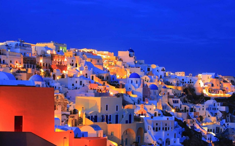 Ilha de Santorini na Grécia Ilha de Santorini na Grécia