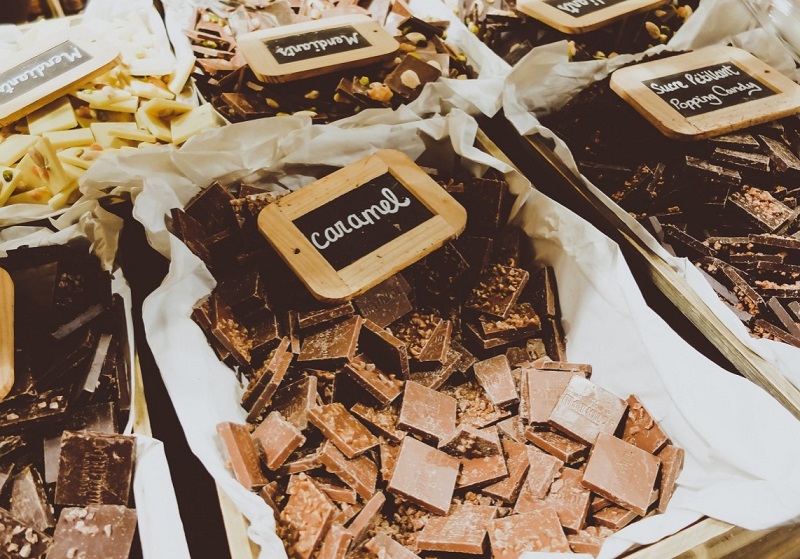 Chocolate vendido em Bruxelas Chocolate vendido em Bruxelas