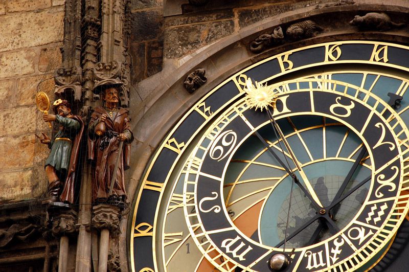 Relógio com horas e signos Relógio com horas e signos