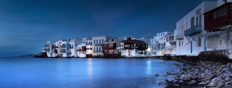 Little Venice na ilha de Mykonos Little Venice na ilha de Mykonos