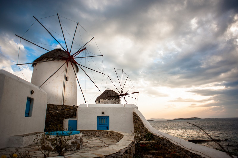 Moinhos na ilha de Mykonos Moinhos na ilha de Mykonos