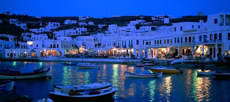 Noite na ilha de Mykonos Noite na ilha de Mykonos