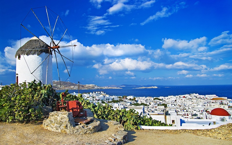 Ilha de Mykonos na Grécia Ilha de Mykonos na Grécia