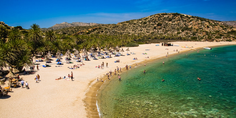 Praia Vai na ilha de Creta Praia Vai na ilha de Creta